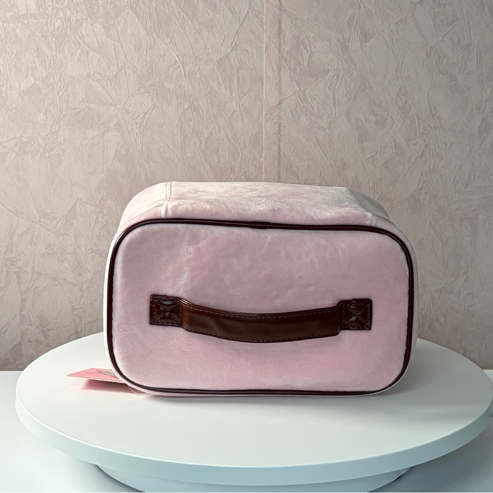 Juicy Couture Pink Cosmetic Bag Travel Case Train Case with Scottie Dogs - Picture 5 of 10